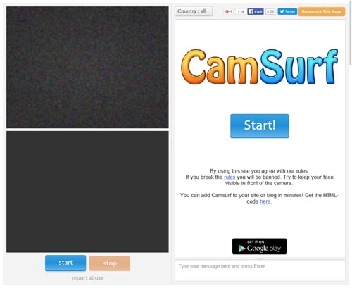 A Review Screenshot of camsurf.com